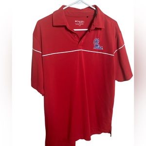 Ole Miss Red Golf Shirt by Columbia